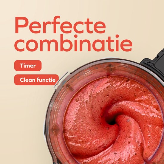 KitchenBrothers Blender - Thermoblender - 1.75L - Fonction cuisson - 700+1000W - Smoothie Maker - Ice Crusher - Noir