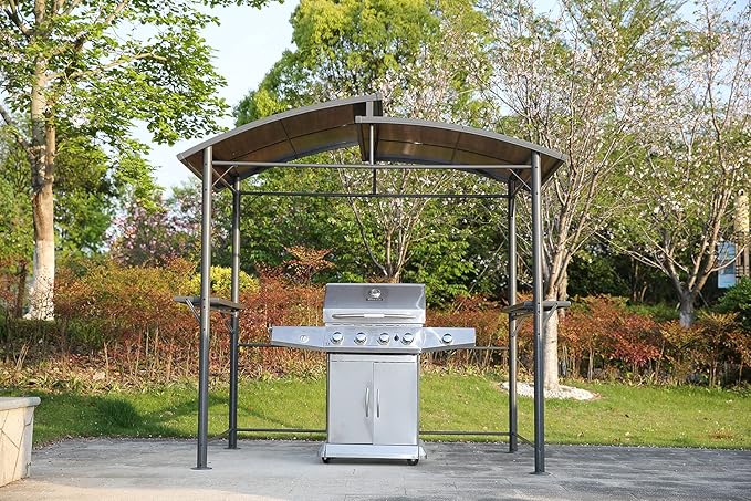 Angel Living Tonnelle métallique - Pavillon de jardin - Aluminium - 245 x 150 x 233 cm