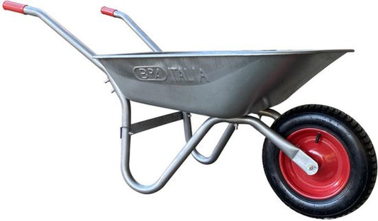 Brouette Toolland, 85 litres, kit, idéal pour le transport de matériaux divers, robuste et antirouille, montage facile, acier galvanisé, roue pneumatique, 12 kg