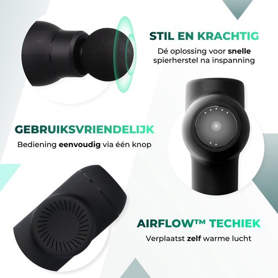 Massagerr® Massage Gun PRO - Appareil de massage professionnel - Support et étui inclus - Pistolet de massage - Batterie puissante pour une longue durée de vie - Massage sportif et relaxant - Appareils de massage - Pistolet de massage - Appareils de massa