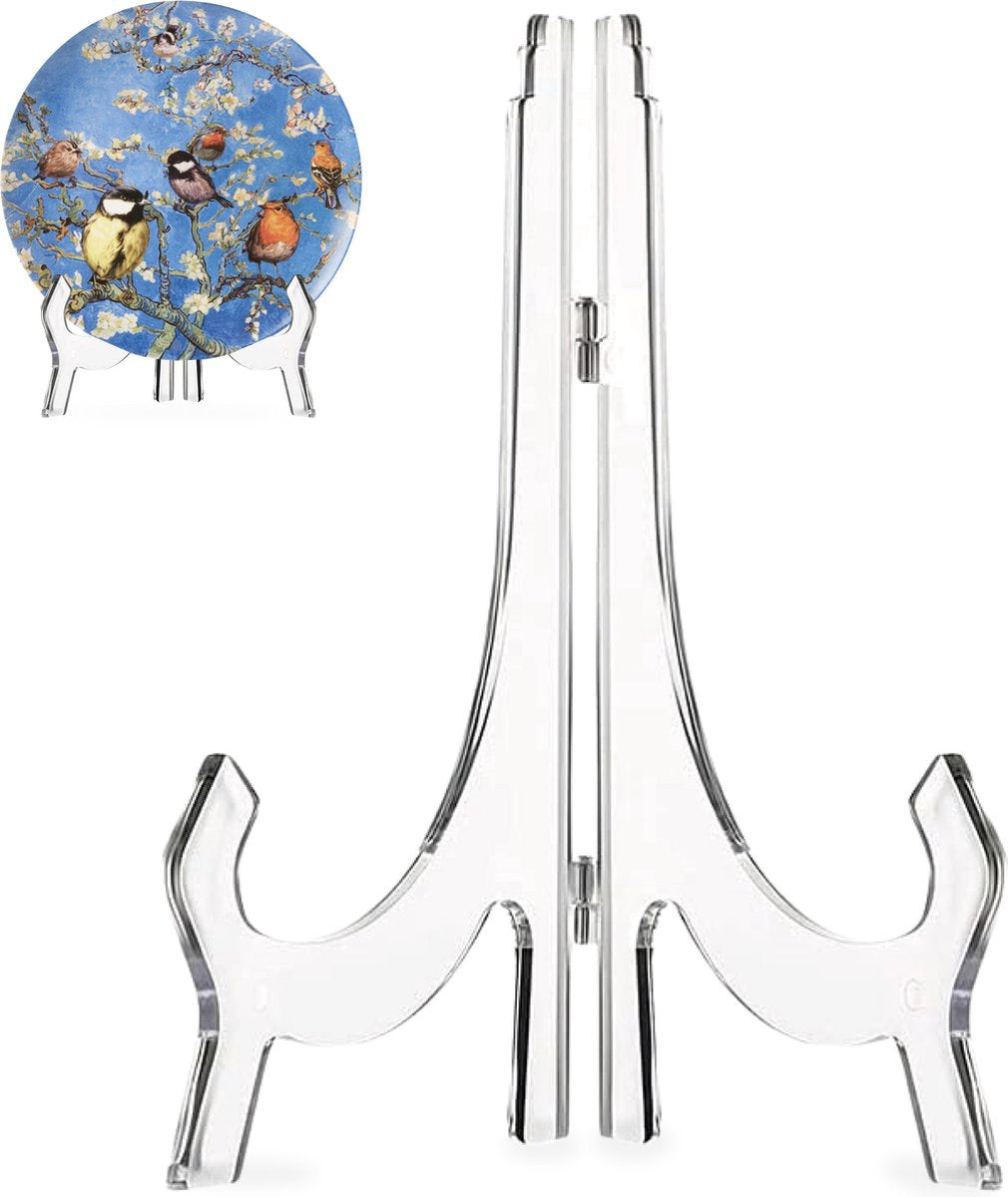 LUFT Sign Stand Transparent 25x16 cm - Support élégant pour assiettes, livres et tablettes