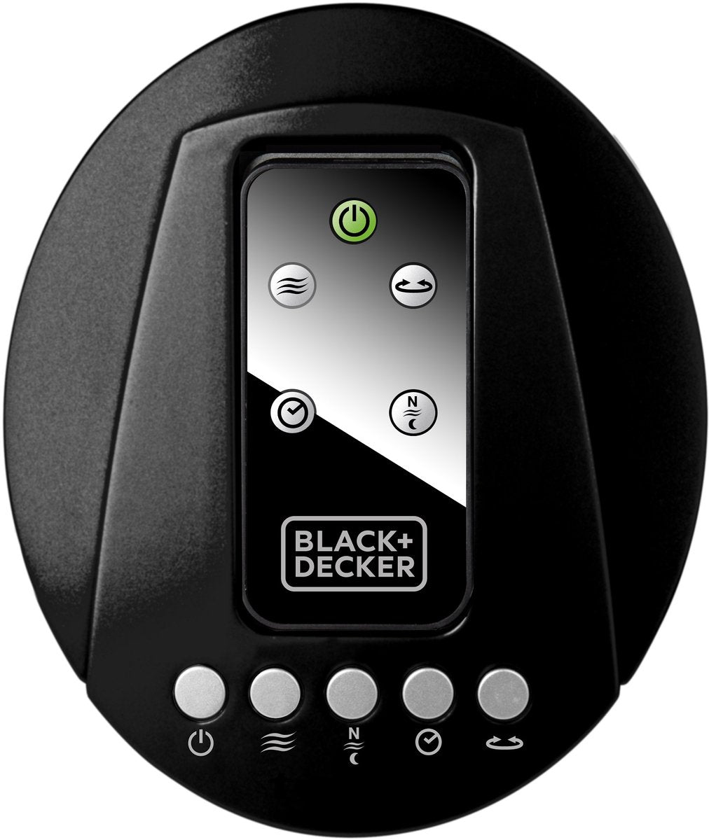 BLACK+DECKER Ventilateur de tour BXEFT45E - Noir - Ø 26 cm - 45 watts - Fonction minuterie