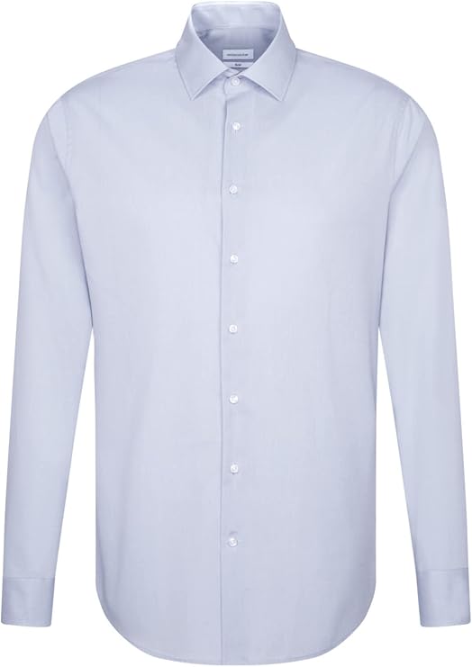 Chemise homme Seidensticker - Bleu business et bleu clair - Élégante et confortable - taille 42