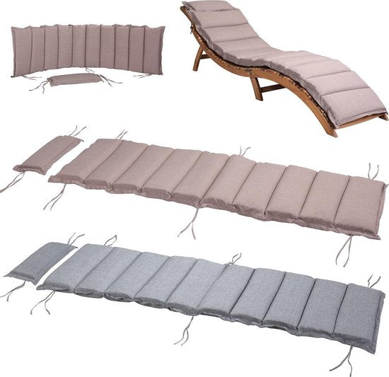 Detex Garden Cushion Lounger Breathable Lounger Cushion Garden - Cream Melange