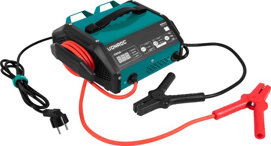 VONROC Chargeur de batterie avec démarreur - Max. 15A - Pour batteries plomb-acide 6V ou 12V
