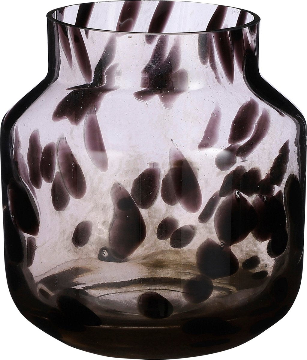 Vase Pantera - Mica Decorations -H23 x Ø21 cm - Verre - Brun