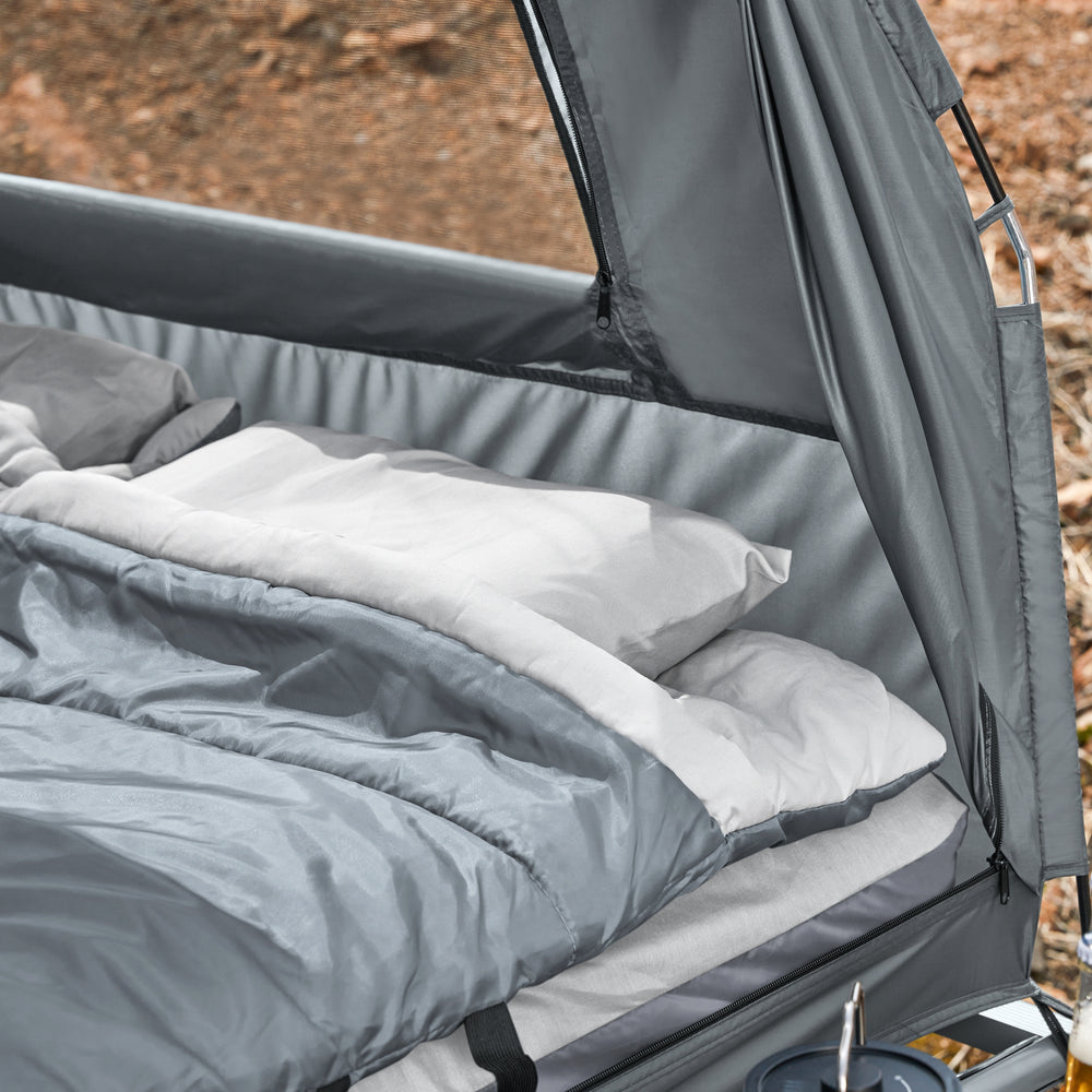SoBuy Tente 4-en-1 - Gris - 2 personnes - 193x188x145cm
