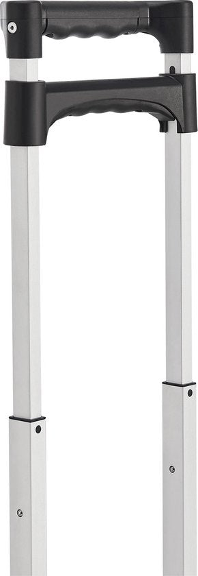 Chariot d'escalier pliant Juskys - de marche - Max. 80 kg - Gants et corde extensible inclus - noir/métal
