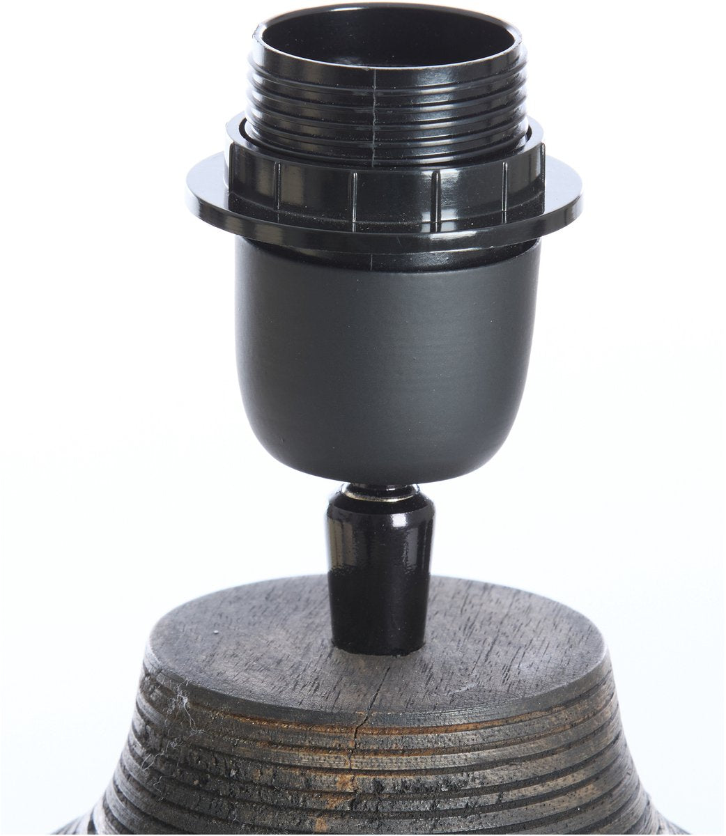 Light & Living Lampe à poser Khomai - Design en bois de manguier 39 cm de haut - Moderne et robuste - Marron (Abat-jour exclu)