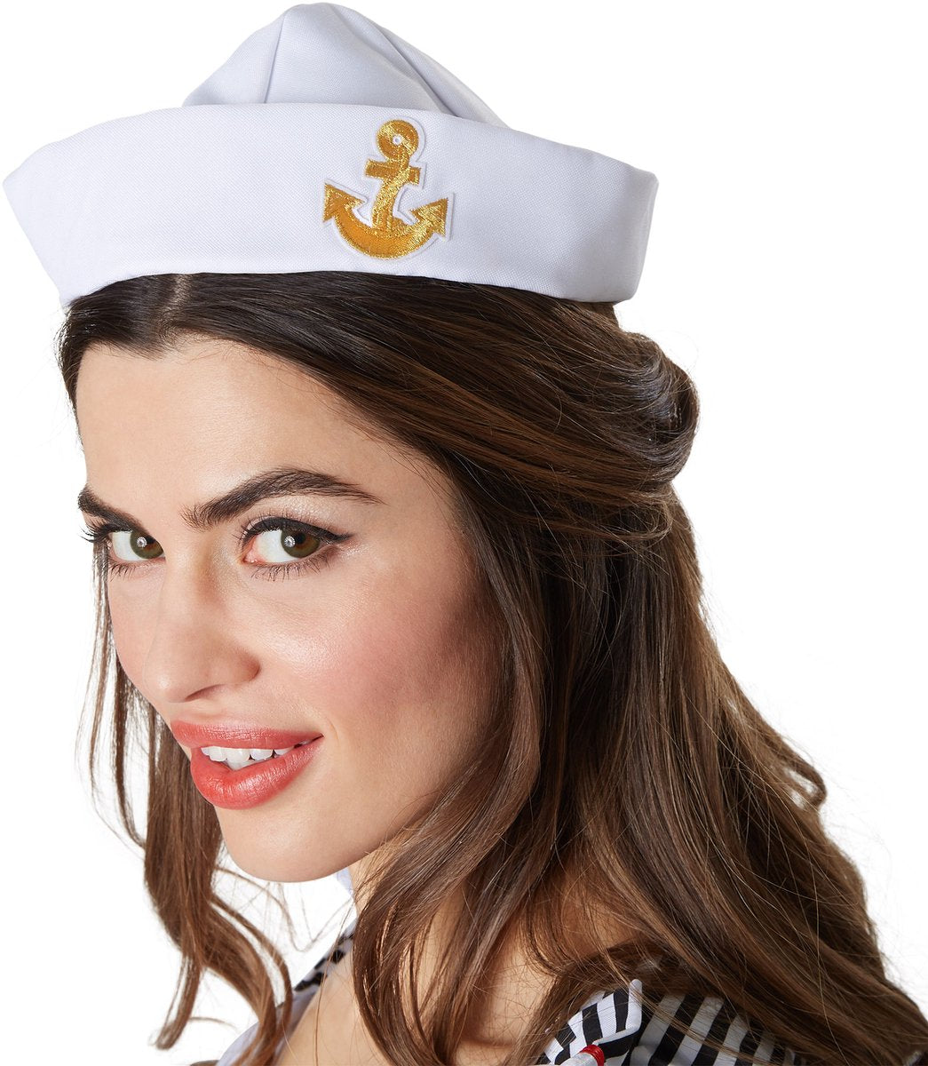 Dressforfun - Costume Femme Castle Lady - Robe longue en satin et velours avec broderies dorées et coiffe - Taille M