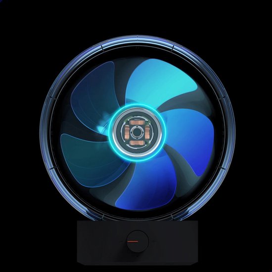K&L Silent Fan - Modèle de table - Alimenté par USB - Inclinable - Noir