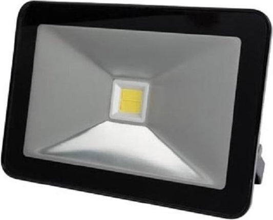Projecteur à LED Perel, 20 W, 2050 lm, 4000°K, blanc neutre, pour l'intérieur et l'extérieur, support de montage réglable, aluminium, noir