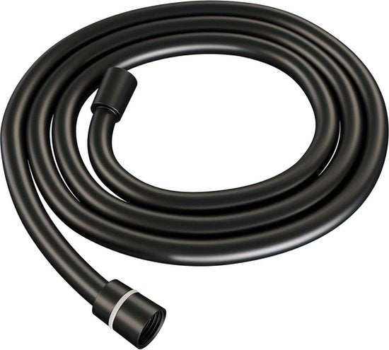 Ensemble de douche Brauer Built-up Round Black 20cm Mitigeur thermostatique Douche de pluie Support douche à main