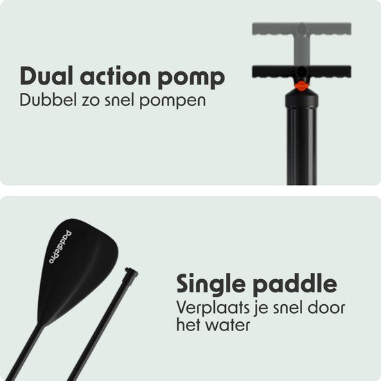 LifeGoods SUP Board All-round Compact - avec siège - capacité de charge de 100 KG - 300 x 76 cm - gonflable - ensemble complet de SUP - vert menthe