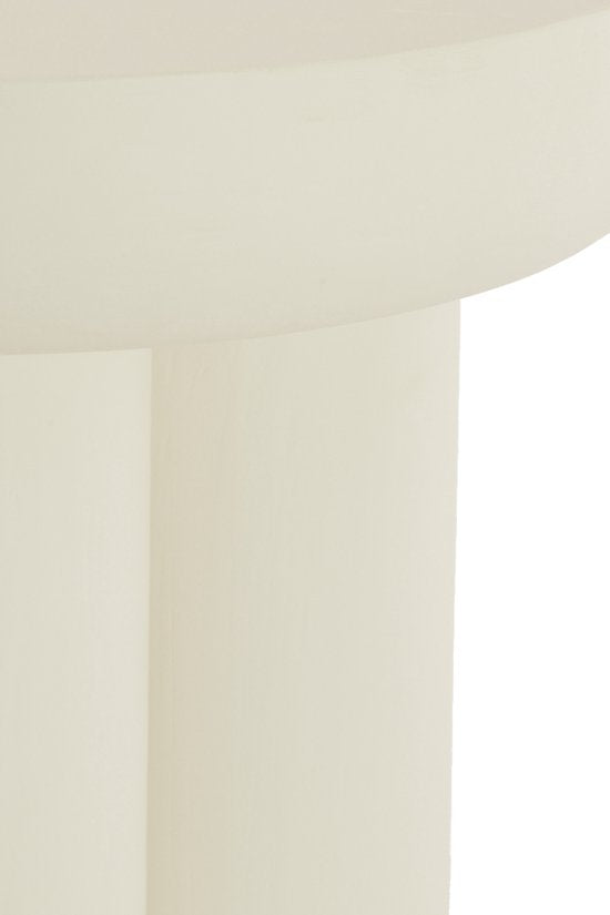 Light & Living table d'appoint ALI bois gris brun travertin sable - Ø45x50 cm