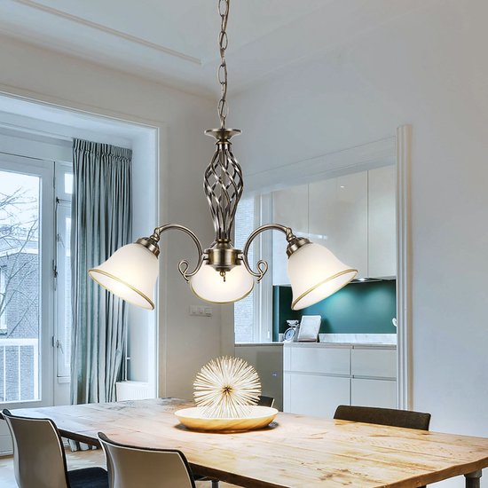 Lustre Globo Odin LED - Classic - Laiton avec verre dépoli 2