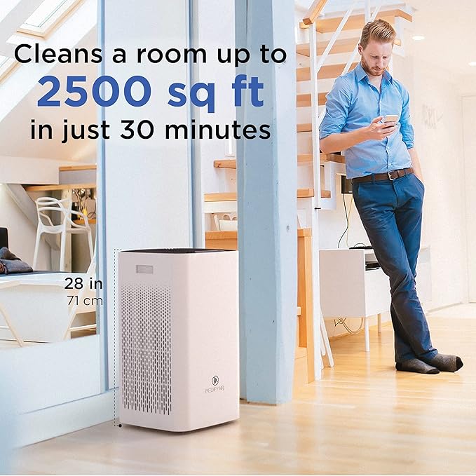 Purificateur d'air Medify MA-112 - 232 m² de couverture contre les allergènes, la fumée, les fumeurs, la poussière, les odeurs, le pollen, les squames d'animaux domestiques