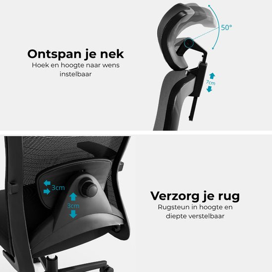 Organess® Ergonomic Office Chair - Office Gaming Chair - Chaises de bureau pour adultes - Game Gaming Chair - Max. 150 kg