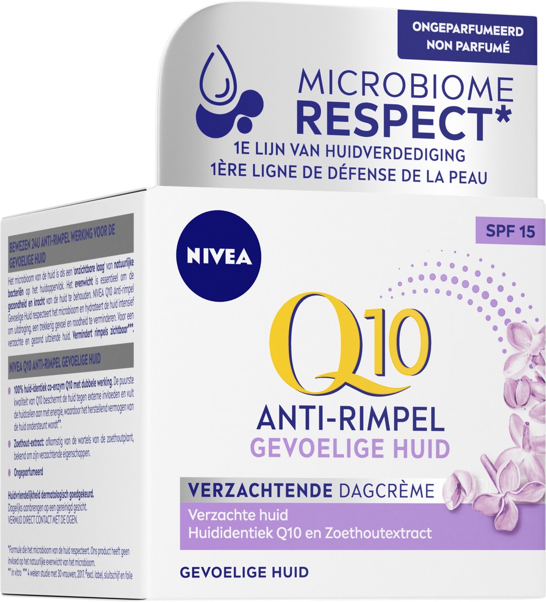 NIVEA Q10 Sensitive Anti-Wrinkle Day Cream SPF 15 3-Pack - Sensitive Skin - 3x 50 ml