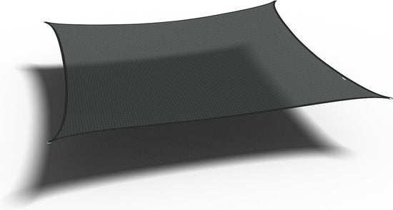 Platinum Sun & Shade - Coolfit - Toile d'ombrage – Carrée - 500 x 500 cm – Noire – Garantie 5 ans - Protection UV à 95 % – Tissu résistant 285 g/m² - Grande solidité des couleurs