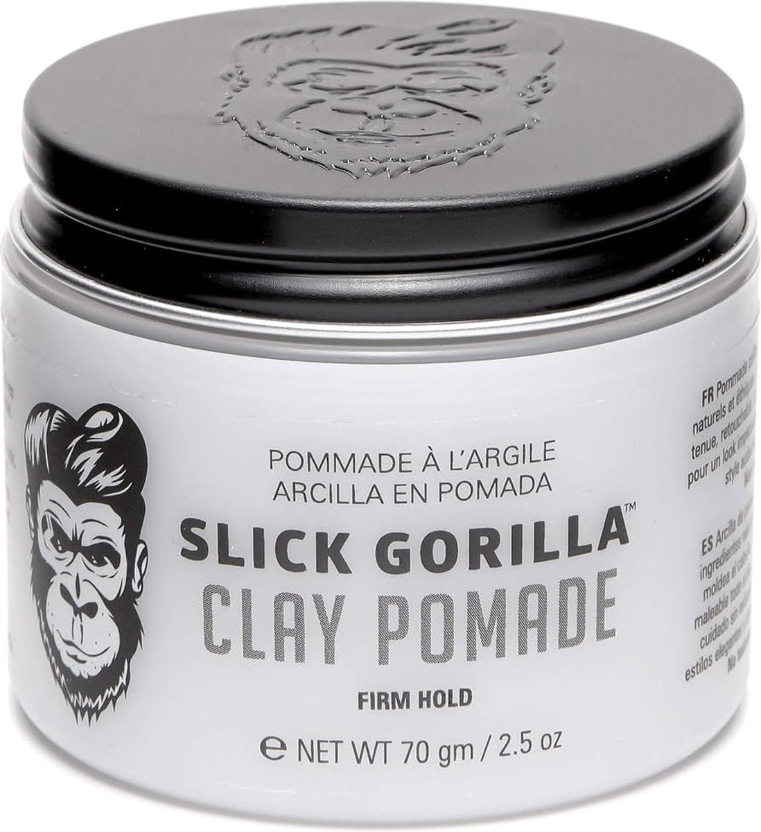 Slick Gorilla Clay Pomade - 70 g - Tenue forte - Finition mate