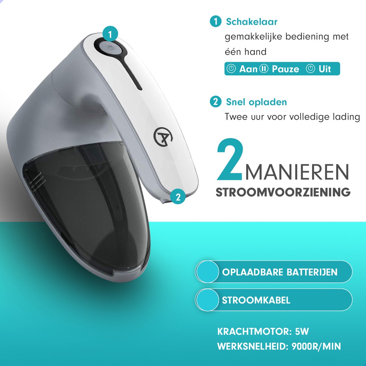 AG180 Brosse à peluches électrique - Sans fil - Brosse à peluches - Ramasseur de peluches - Rouleau à peluches - Brosse à peluches - Gris