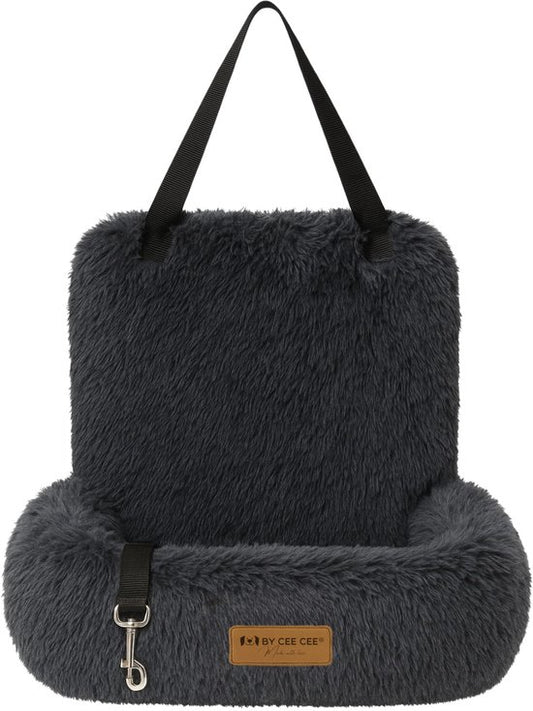 By Cee Cee Dog Basket Car - Original Car Dog Basket - Car Seat Dog Back Seat - Car Basket Dog - Car Seat Dog Blanket - Car Seat Dog - Also For Side Seat - Dark Grey