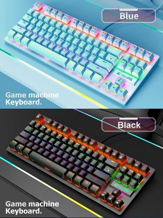 Clavier mécanique de jeu K2 RGB - Convient à Windows/Mac - interrupteur bleu