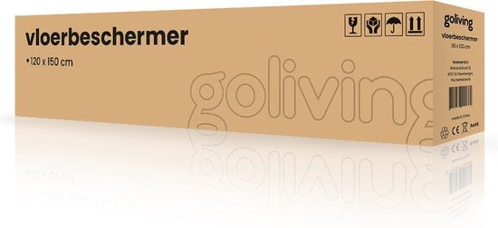 Protecteur de sol pour chaise de bureau - Goliving - Tapis de protection de bureau - PVC - Antibruit - Pour sols durs - 120 x 150 cm - Transparent