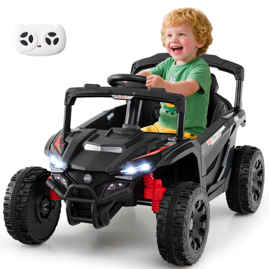Voiture électrique pour enfants Coast - batterie 12 V - télécommande - UTV noir - à partir de 3 ans