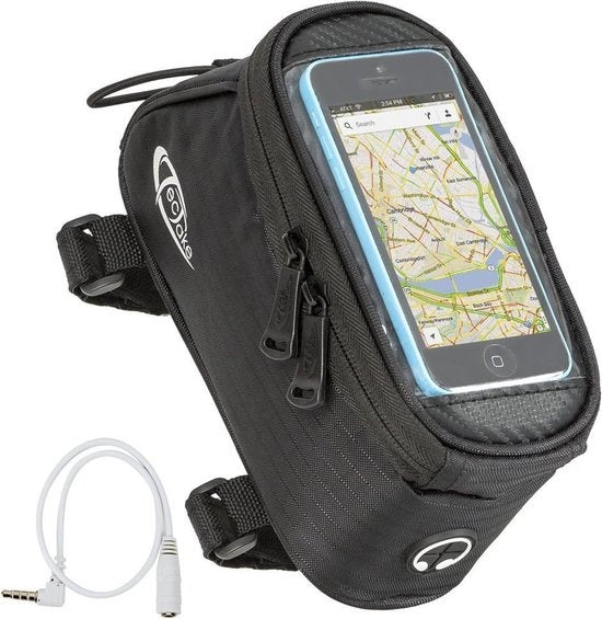 Tectake - Frame bag sacoche vélo pour p.ex. smartphone etc. noir S 401613