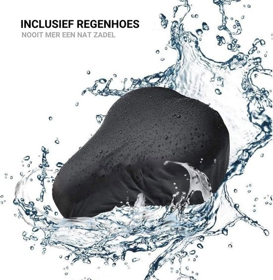 TIKKENS® Housse de selle vélo Gel 3D - Housse de pluie Imperméable - Housse de selle vélo Silicone - Tapis de selle - Housse de selle vélo - Noir