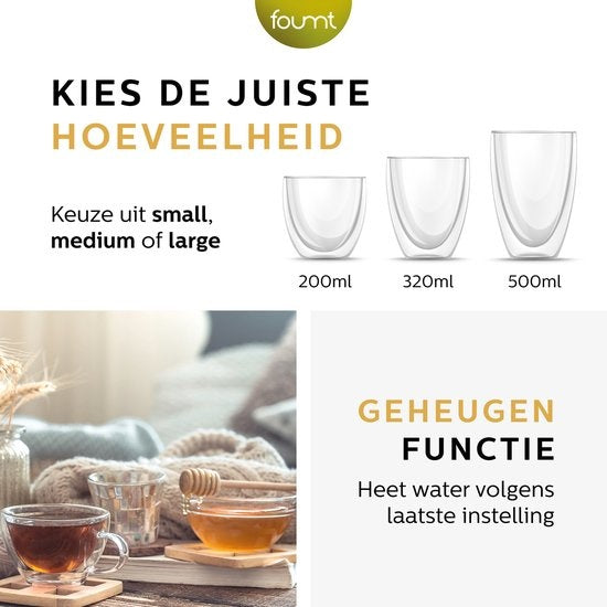 Distributeur d'eau chaude - Ocina - affichage numérique - Bouilloire instantanée de luxe - 3 litres - Blanc