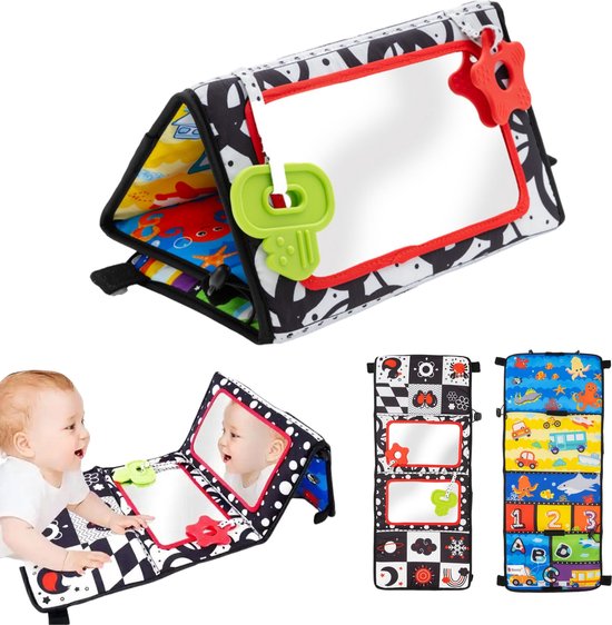 MontiPlay® Abdominal Trainer Baby - Kissing Book Baby - Baby Toy 6 mois - Jouet éducatif - Tummy Time - Montessori - Sensoriel
