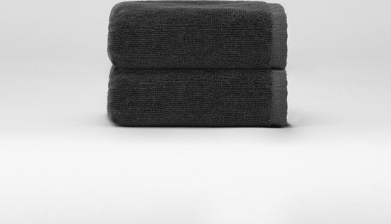 Sundays Cinderella Serviettes de toilette - Serviettes de toilette - Lot de 2 - 30x50cm - Anthracite