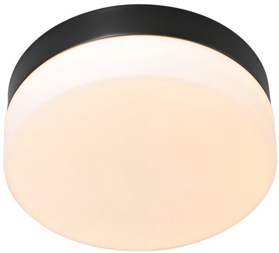 Plafonnier Ikaro 1362ZW Noir Ø18 cm - Moderne, Électronique et Verre, Steinhauer