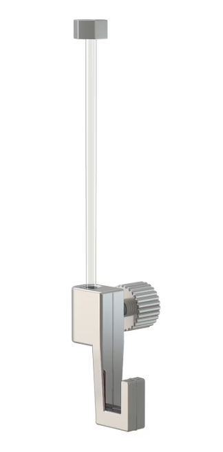 Système d'accrochage pour photos et tableaux Artiteq Click Rail - 12 mètres de rails - 8 x 150 cm - Apprêt blanc - Fils en Perlon et crochets inclus - Système de fixation murale