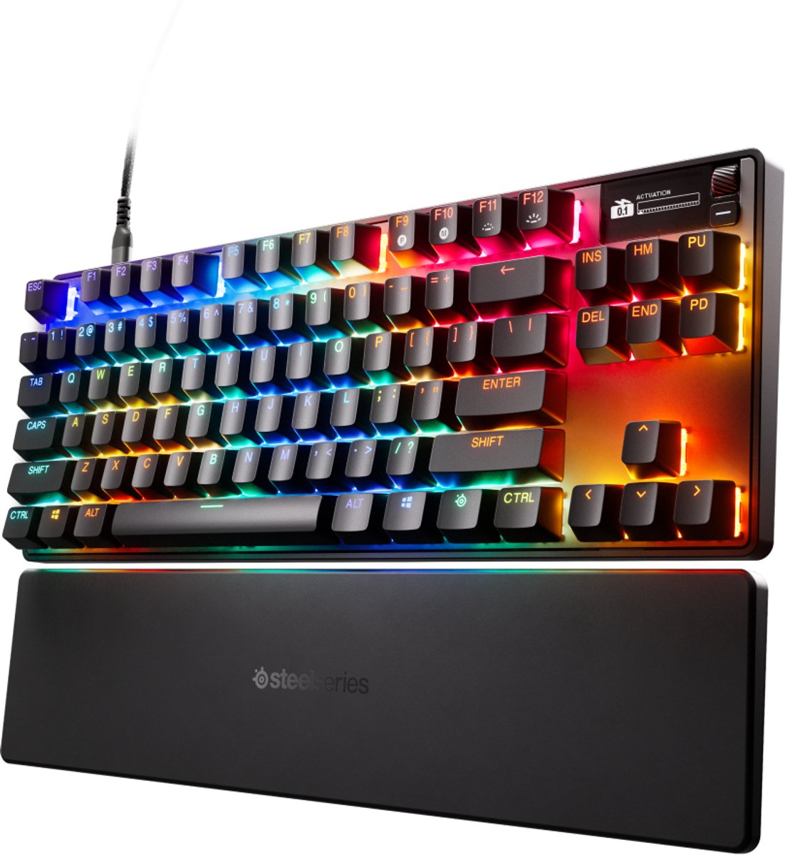 SteelSeries Apex Pro Gen 3 TKL - Clavier gaming - filaire - éclairage couleur réglable - écran OLED - noir
