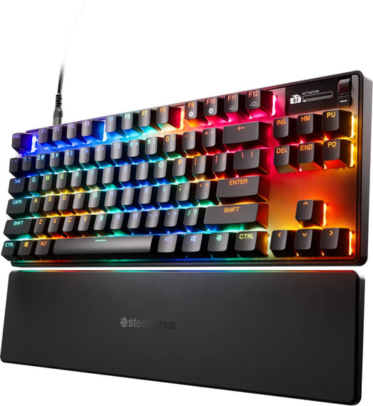 SteelSeries Apex Pro Gen 3 TKL - Clavier gaming - filaire - éclairage couleur réglable - écran OLED - noir