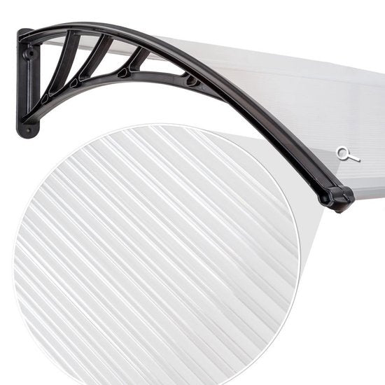 tectake® - auvent de porte - auvent de porte d'abri - polycarbonate - largeur 150 cm - 401265
