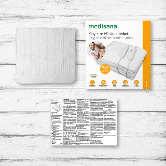 medisana HU 676 - Couverture chauffante king size, format XL, 2 places, 4 niveaux de température