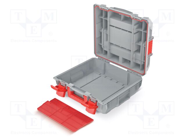 KISTENBERG Boîte à outils - KXCA454015-4C - 45 x 38 x 16,8 cm - Gris