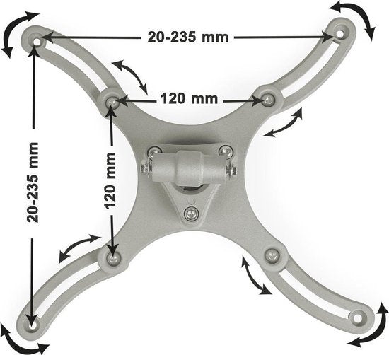 tectake®- fixation plafond - fixation beamer universelle - max 20 kg. - 400711