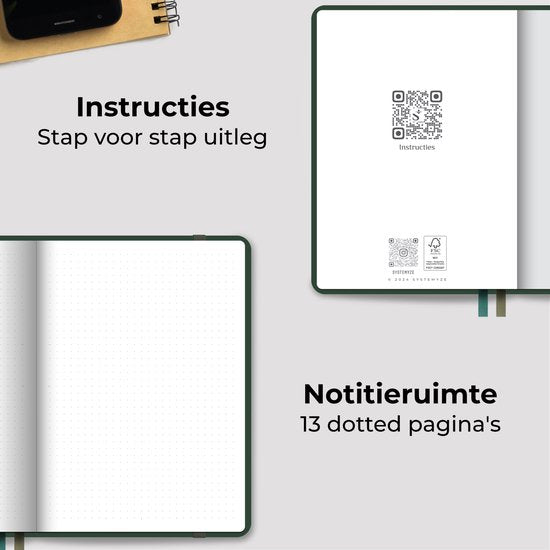 Systemyze Budget Planner - Livre d'encaissement et de dépenses - Livre de ménage - A5 - Vert foncé