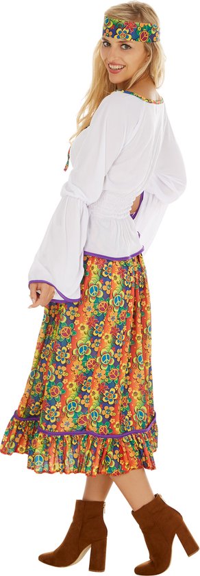 Costume Femme Peace & Love XXL - Tectake- halloween - fête - carnaval - blanc - couleur