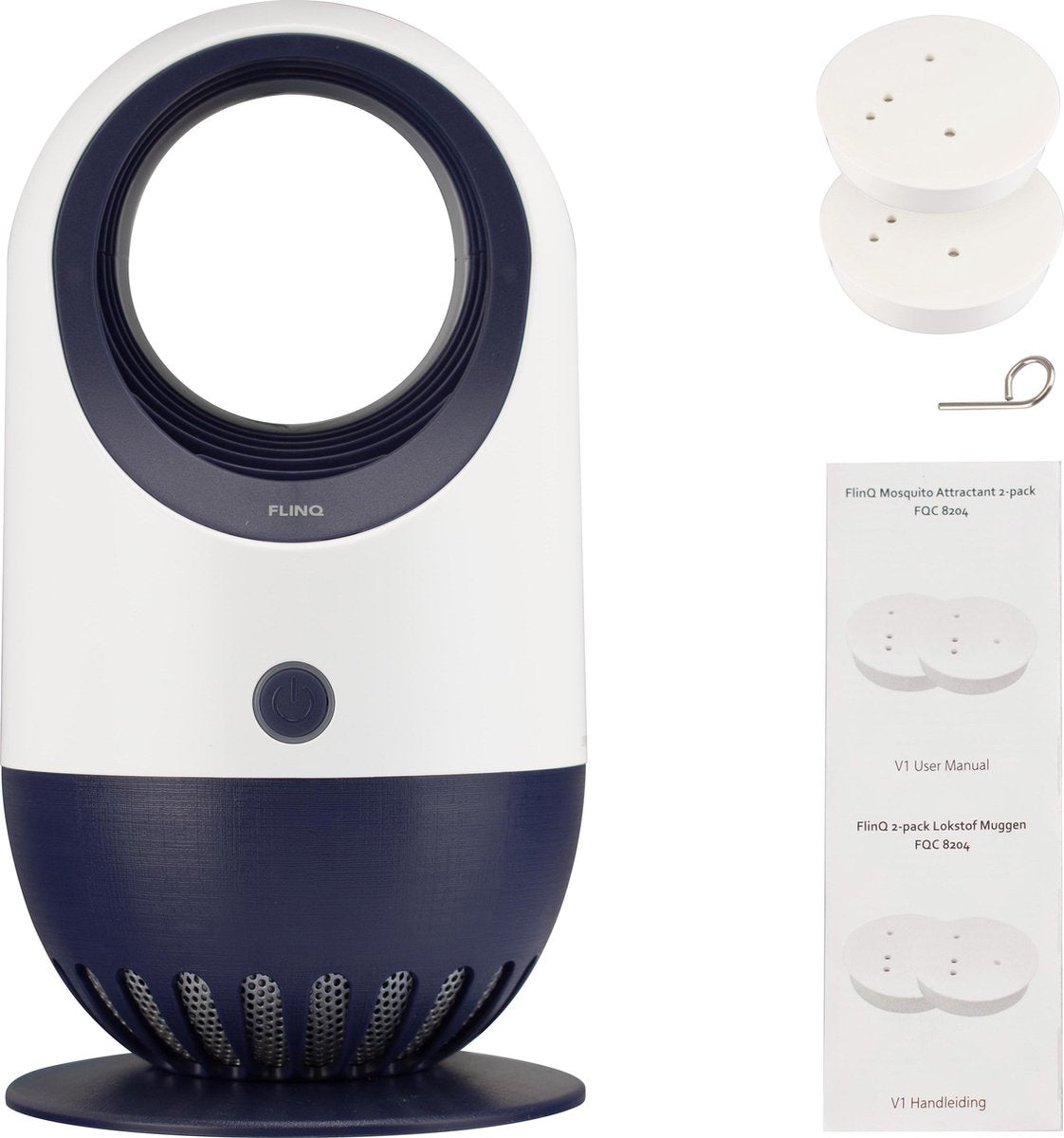 FlinQ Wireless Mosquito Catcher 2.0 - Purple/White - 20 x 9 x 9 cm - UV LED Light & Attractant