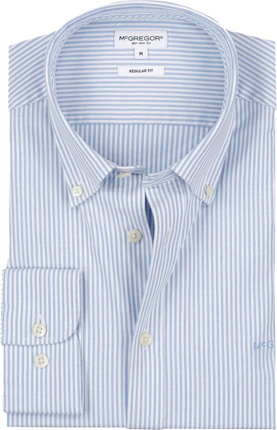 Chemise McGregor Oxford Stripe Light Blue - Taille XL - Hommes - Chemises Casual