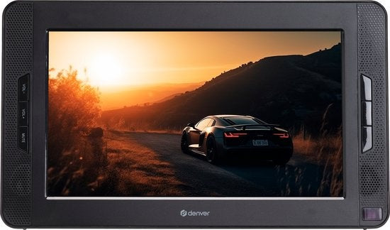 Lecteur DVD portable pour voiture - Denver - 25cm - 2 écrans - Support appui-tête - Noir