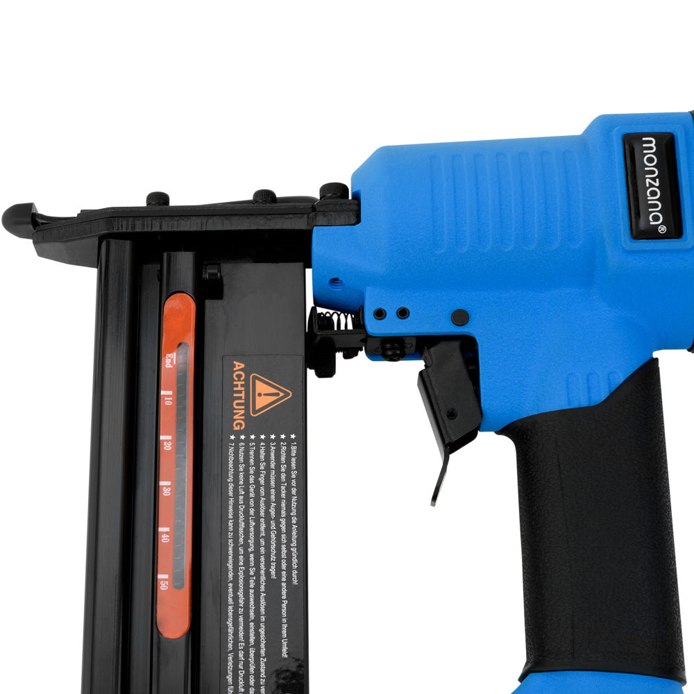 Monzana 2in1 cloueuse et agrafeuse pneumatique avec mallette + clous + hexagone + huile