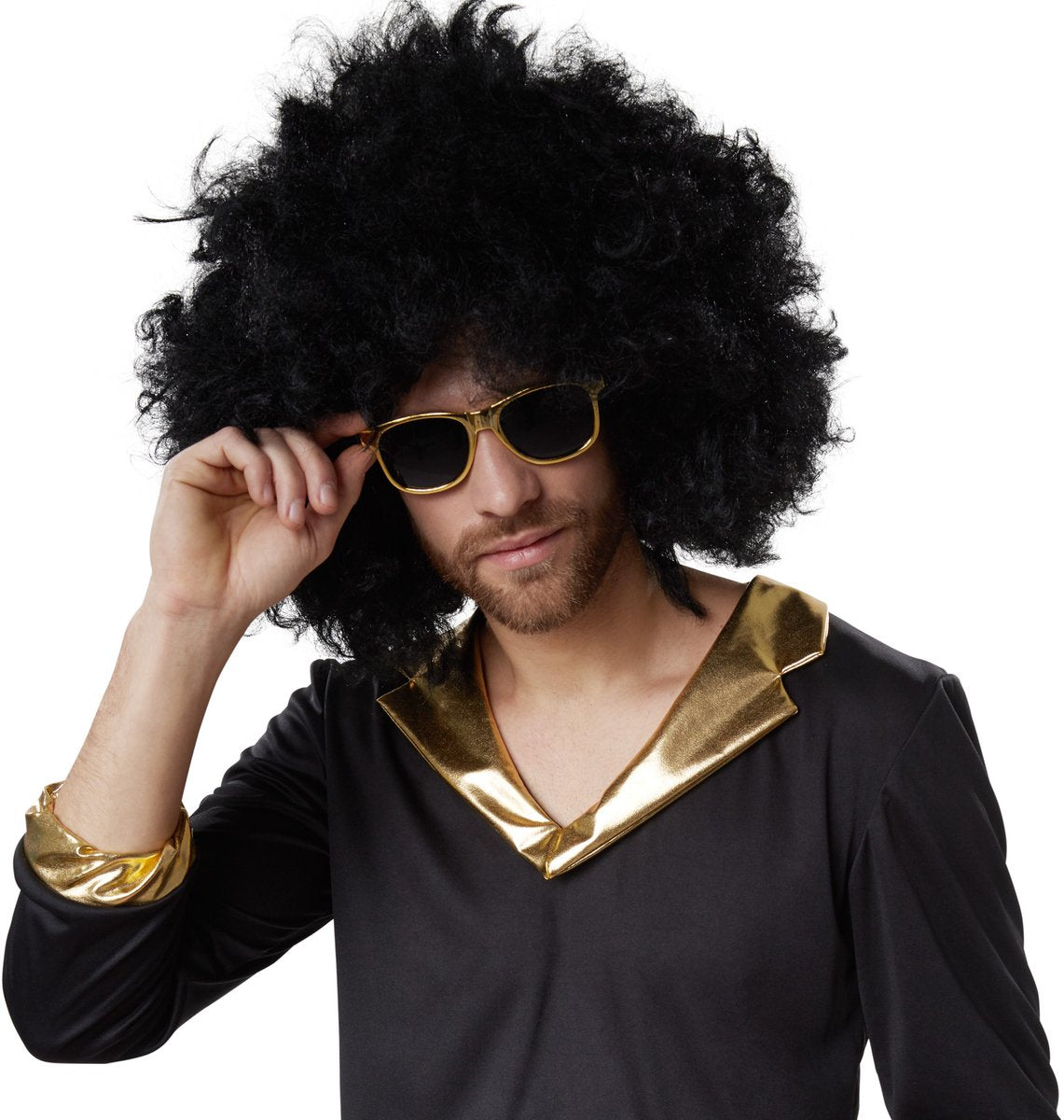 Dressforfun - Costume Homme Funky Disco Dancer - Costume Disco deux pièces noir et rose pour le carnaval et la fête - Taille L